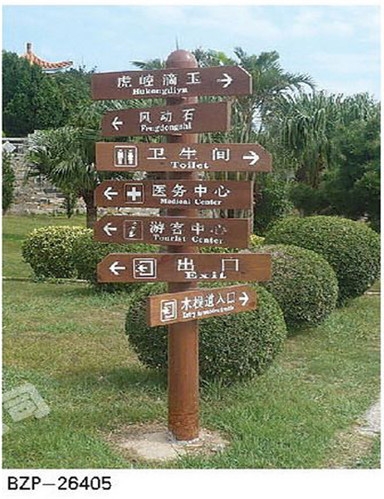 枣庄公园指示牌